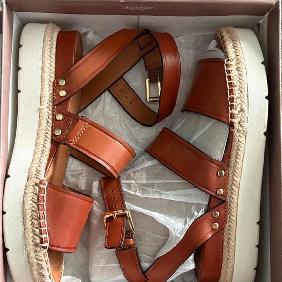 Franco Sarto Tan Espadrille Sandals - Picture 1 of 16